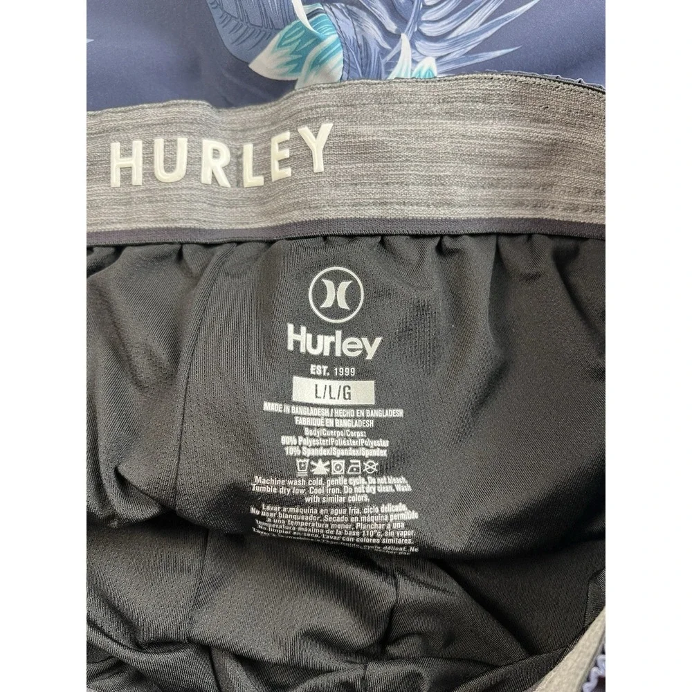 Hurley Men's Lightweight Volley Swim Shorts in Blue Trunks Men's L NWOT
